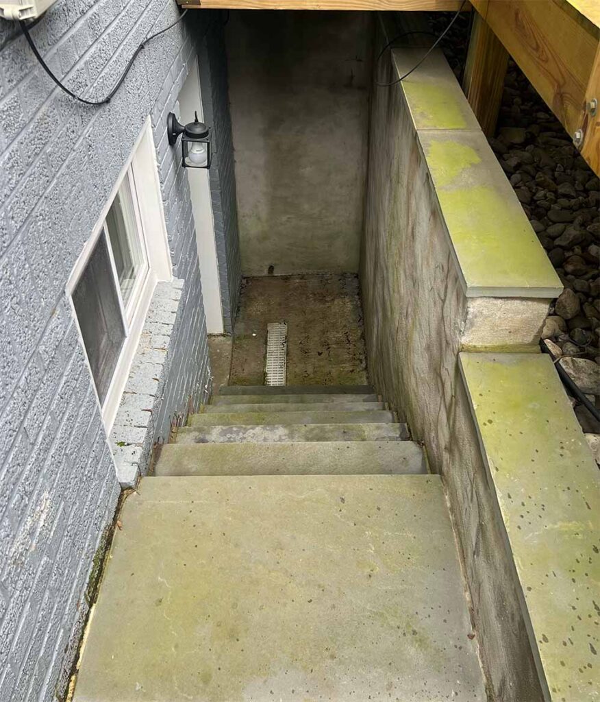 basement stairs before