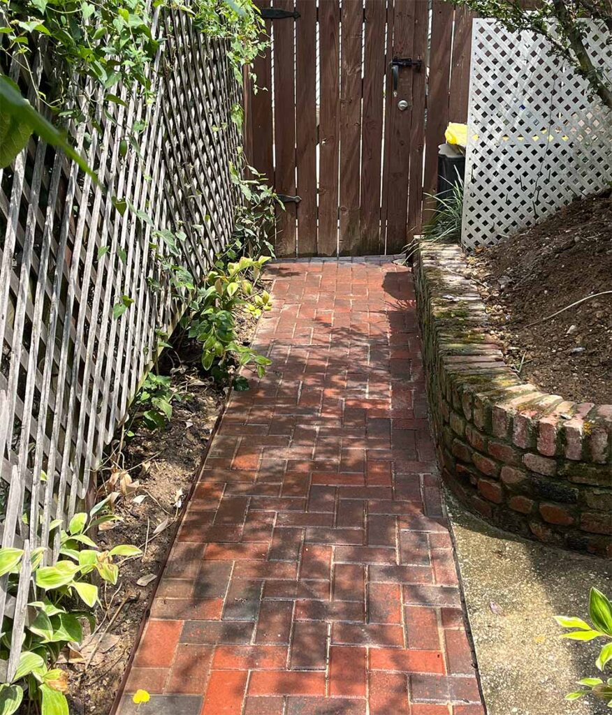 brick path after