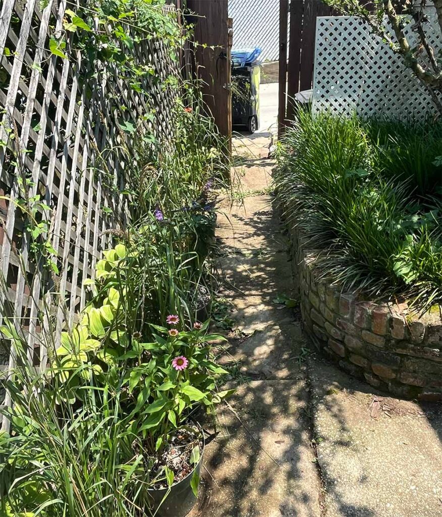 brick path before