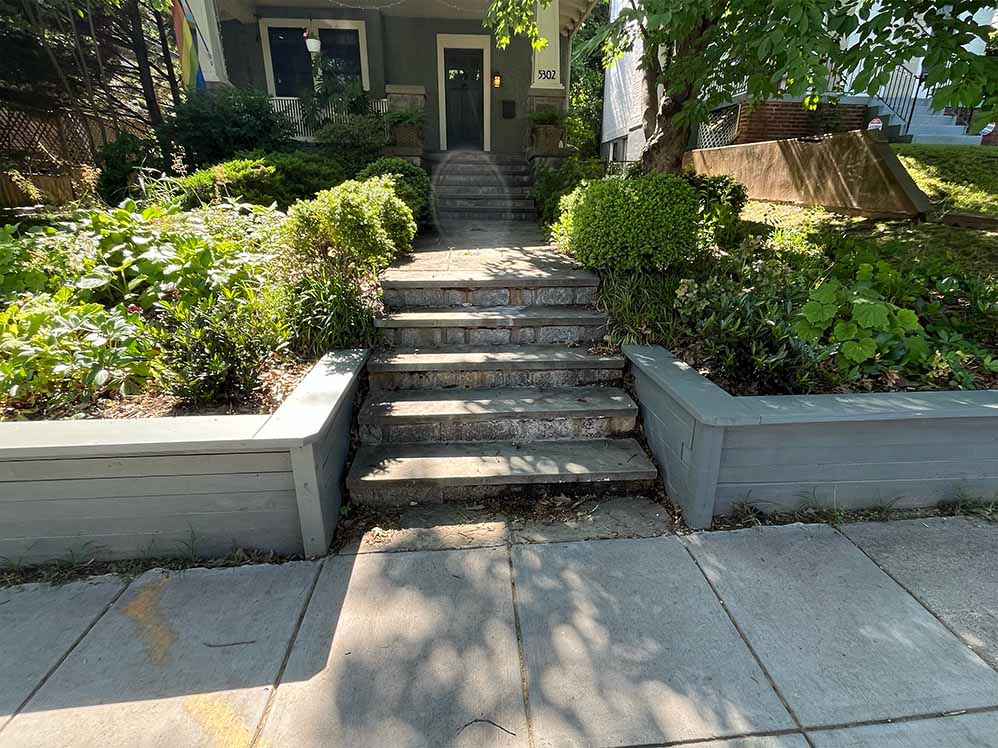 front steps after